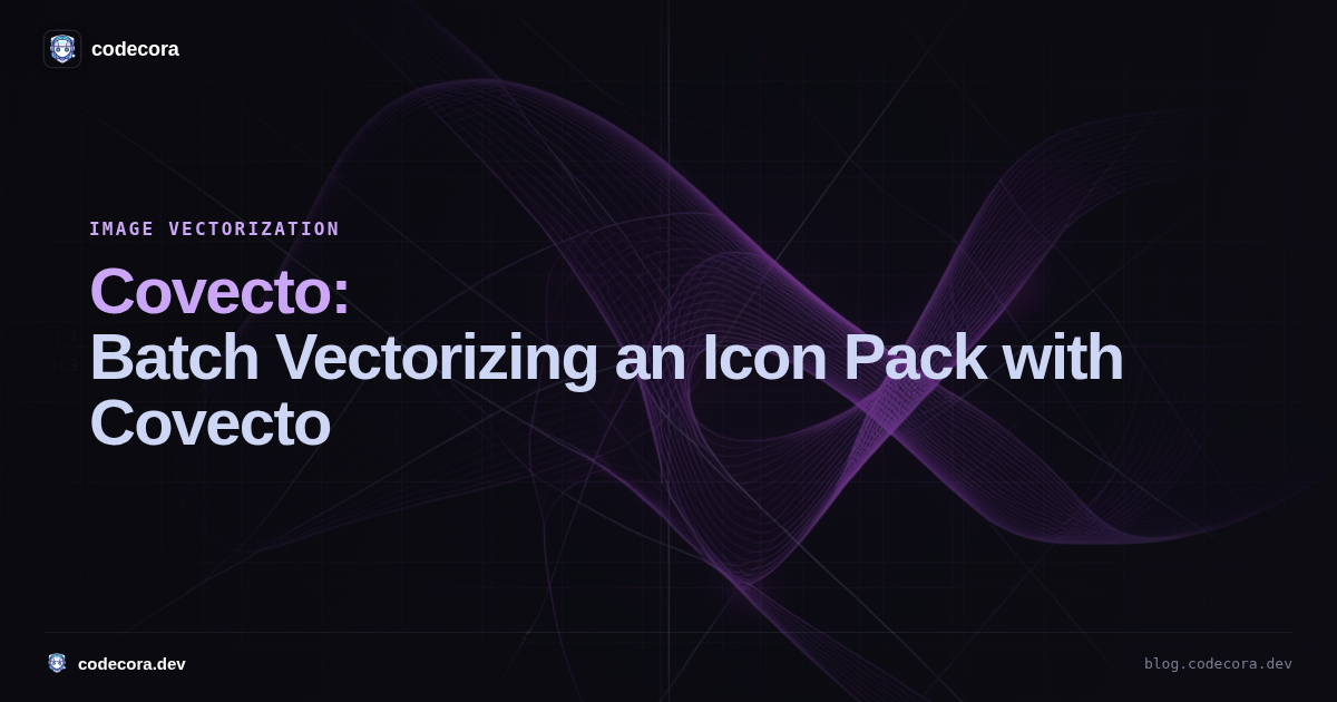 Batch Vectorizing an Icon Pack with Covecto