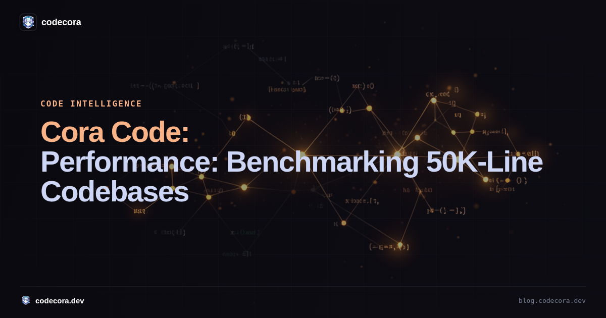 Cora Code Performance: Benchmarking 50K-Line Codebases
