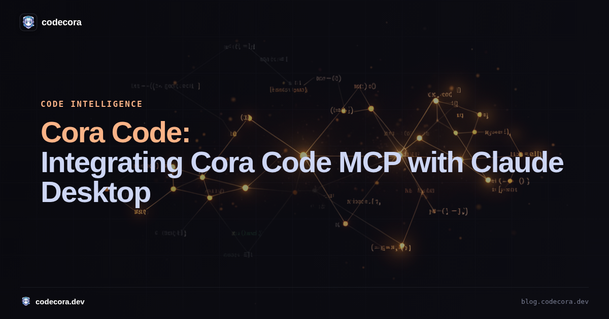 Integrating Cora Code MCP with Claude Desktop