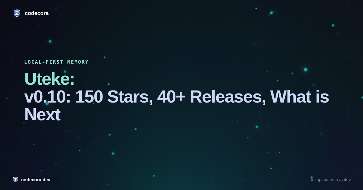 Uteke v0.10: 150 Stars, 40+ Releases, What is Next