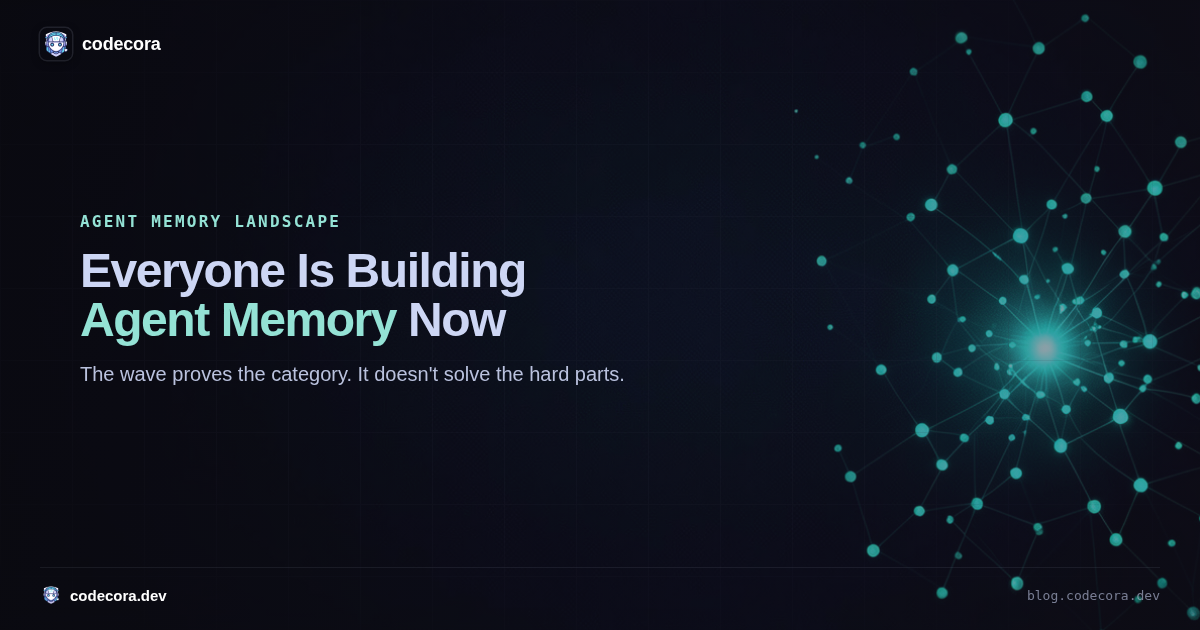 Everyone Is Building Agent Memory Now. Here's What the Wave Actually Proves.