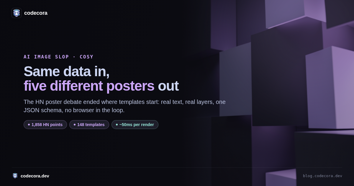 Same Data In, Five Different Posters Out: What the AI Poster Debate Gets Wrong About Templates