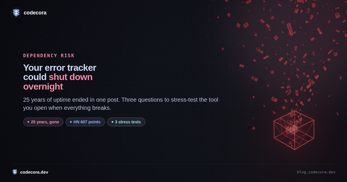 Your error tracker could shut down overnight