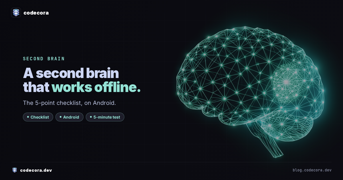 Second Brain Apps That Work Offline on Android: The 5-Point Checklist
